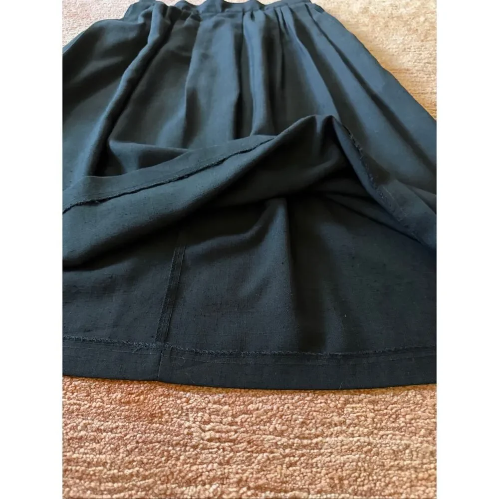 Sag Harbor Vintage High Waist Midi Skirt Dark Charcoal Gray Size 9/10